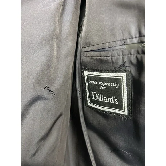 VTG Yves Saint Laurent forDillards Silk Wool Blazer Jacket Size 46R Tweed